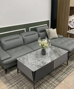 Bàn trà mặt đá chân gỗ MD0001