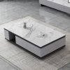Bàn trà mặt đá oval MD00012