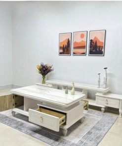 bàn trà mặt đá nhập khẩu MD0004