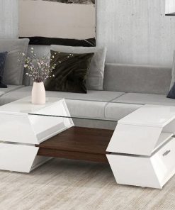 Bàn trà Futura mặt kính DD0006